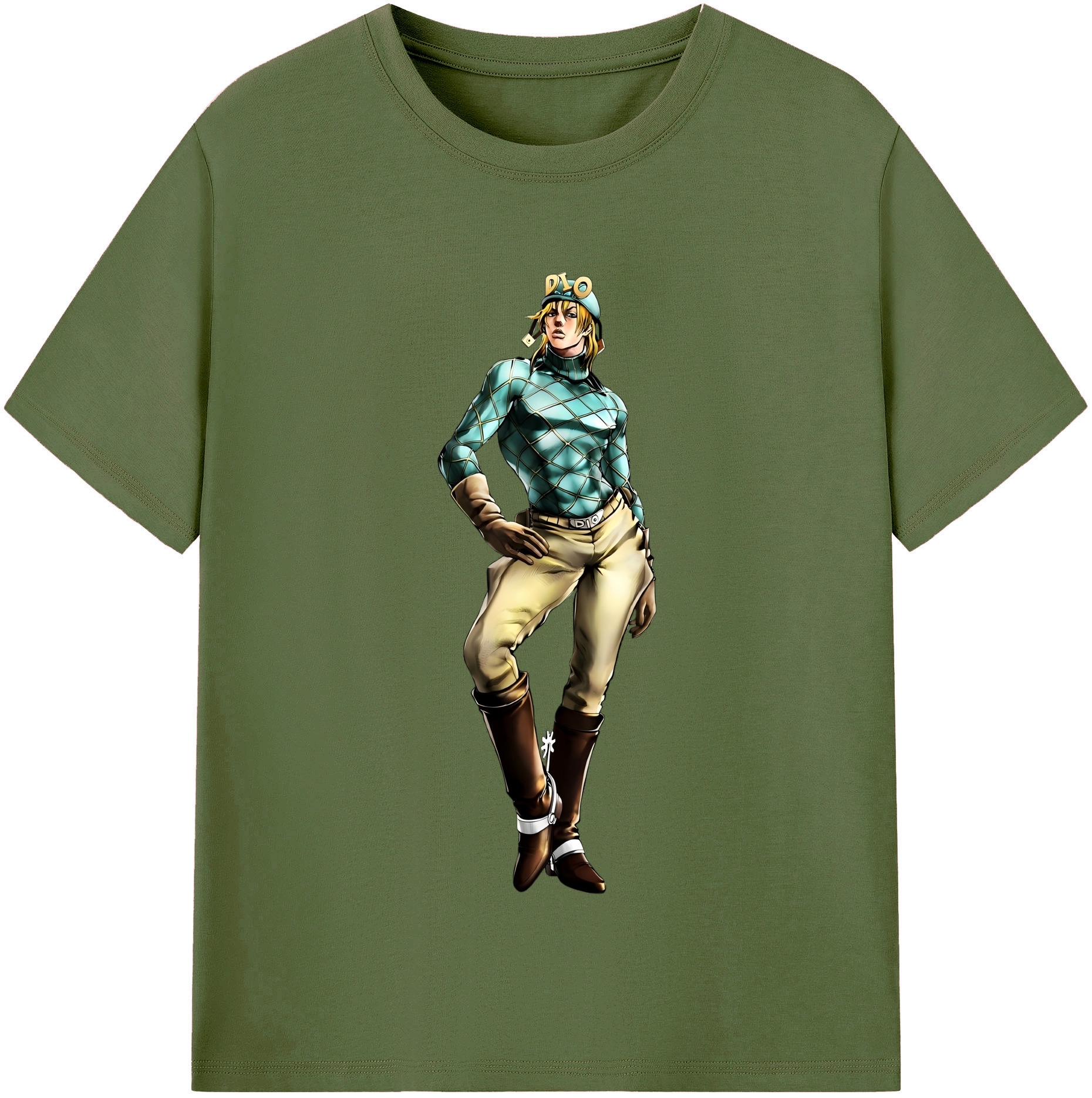 （画像用） ジョジョの奇妙な冒険 ディオ?ブランドー JoJo's Bizarre Adventure Dio Brando 綿100％半袖Tシャツ（フロントプリント）